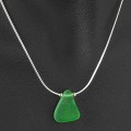 Green Foxtail Chain Pendant Necklace