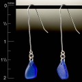 Cobalt Beach Glass French Wire Earrings