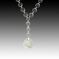 Clear Sea Glass Y Necklace