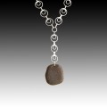 Brown Sea Glass Y Necklace