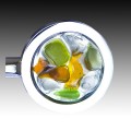 Clear, Brown & Green Sea Glass Purse Holder