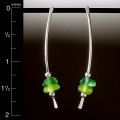 Lime & Green Beach Glass 2" Dapped Earrings