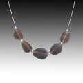 Brown Multi Stone Snake Necklace