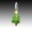 Sterling silver and genuine found sea glass stacked charm.