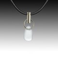 Grey Beach Glass Post Pendant