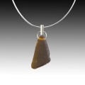 Brown Post Pendant Necklace