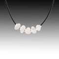 Clear Beach Glass Strung Necklace