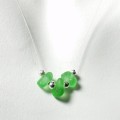 Green Tri-Glass Illusion Necklace