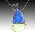 Periwinkle & Seafoam Sail Boat Illusion Necklace