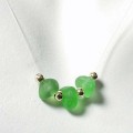 Green Sea Tri-Glass "Illusion" with 14k Beads