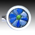 Blue & Lime Sea Glass Purse Holder