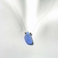 Periwinkle Single Sea Glass "Illusion" with 14k Beads