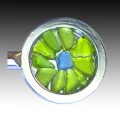 Lime & Blue Sea Glass Purse Holder