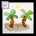 "Island Paradise" Sea Glass Framed Art