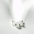 Clear Tri-Glass Illusion Necklace